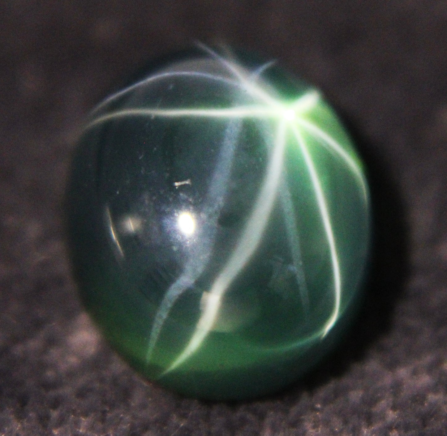 7.95 Ct 6 Rays Certified Green Star Sapphire Cabochon Losse Gemstone